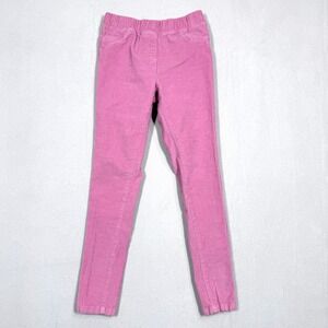 Mini Boden‎ Pants Girls 11 Skinny Corduroy Legging Pull On Pink Back Pockets